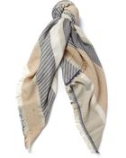 Balmain Jacquard Cotton and Linenblend Scarf - Lyst