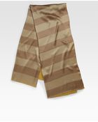 Burberry Silk Striped Scarf - Lyst