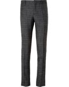 Burberry Prorsum Grey Wool, Silk And Linen-Blend Suit Trousers - Lyst