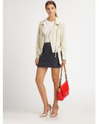 Milly Leather Motorcycle Jacket - Lyst