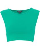 Topshop Basic Sleeveless Crop Top - Lyst