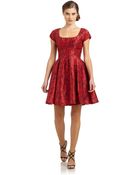 Zac Posen Leopard Print Taffeta Dress - Lyst