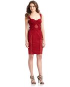 Zac Posen Ruched Chiffon Corset Dress - Lyst