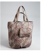 Kooba Light Brown Leopard Print Nylon 'Audra' Reversible Tote - Lyst
