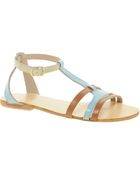 Asos Asos Florence Leather Flat Sandals - Lyst