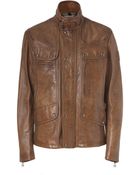 Belstaff Leather Maple Jacket - Lyst