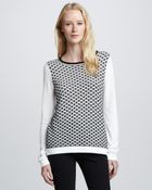 Tibi Mesh Sweater - Lyst