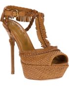 Sergio Rossi Fringed Stiletto Sandal - Lyst