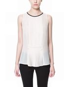 Zara Pleated Top - Lyst