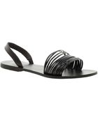 Asos Asos Fan Mail Leather Flat Sandals - Lyst