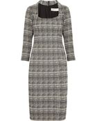 Lela Rose Stretch Jacquard Dress - Lyst