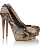 Pour La Victoire Zimmer Snakeeffect Leather Pumps - Lyst