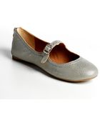 Lucky Brand Esmie Metallic Leather Flats - Lyst