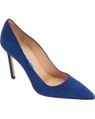 Manolo Blahnik Suede Bb - Lyst