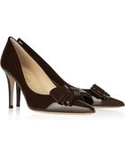 Valentino Bow Detail Patent Pumps - Lyst