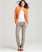 MICHAEL Michael Kors Soft Leather Zip Jacket - Lyst