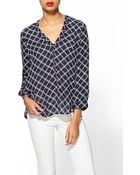Joie Lerona Plaid Silk Top - Lyst