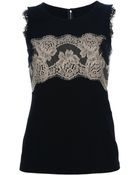 Dolce & Gabbana Lace Embellished Vest Top - Lyst