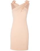 Moschino Fitted Bow Dress - Lyst