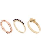 Asos Multipack Heart Stone Rings - Lyst