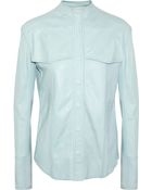 Balmain Leather Shirt - Lyst