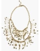Nasty Gal Safety Pin Necklace - Lyst