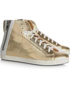 Pour La Victoire Heydi Metallic Leather Sneakers - Lyst