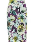 D&G Floralprint Silkchiffon Skirt - Lyst