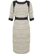 Antonio Berardi Tweed Organza Panel Dress - Lyst