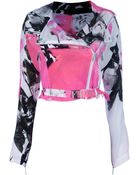Christopher Kane Printed Biker Jacket - Lyst