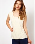 Oasis T-Shirt with Laser Cut Front - Lyst