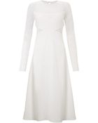 Narciso Rodriguez White Sheer Panel Dress - Lyst