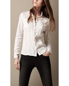 Burberry Brit Structured Denim Shirt - Lyst