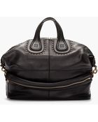 Givenchy Large Black Leather Studded Nightingale Duffle Bag - Lyst