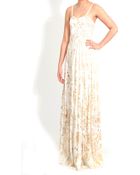 Alice + Olivia Yarra Bustier Flare Pleat Maxi Dress - Lyst