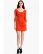 Diane von Furstenberg Bentley Ruched Mini-Dress - Lyst