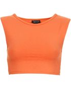 Topshop Basic Sleeveless Crop Top - Lyst