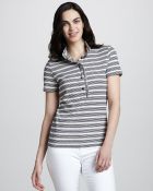 Tory Burch Lidia Striped Polo - Lyst