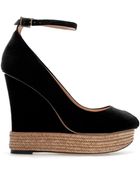 Zara Covered Wedge Peep Toe - Lyst
