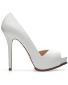 Zara Asymmetric Peep Toe - Lyst