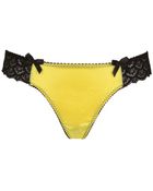 Bordelle Silk Satin Viscose Lace Thong - Lyst