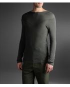 Emporio Armani Sweater in Shaved Plain Rib - Lyst