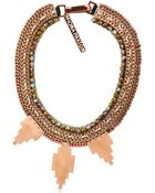 Fiona Paxton Gloria Cream & Rose Gold Plated Necklace - Lyst