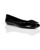 Marc Jacobs Black Rubber Ballerina Flats - Lyst