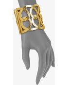 Oscar de la Renta Hammered Loop Cuff Bracelet - Lyst