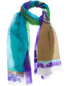 Etro Paisley Block Print Scarf - Lyst