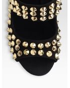 Giuseppe Zanotti Studded Suede Slingback Sandals - Lyst