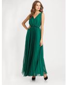 Halston Heritage Pleated Gown - Lyst