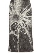 Miu Miu Crinkled Print Skirt - Lyst