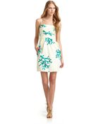 Moschino Cheap & Chic Pleated Bust Branch Print Dress - Lyst